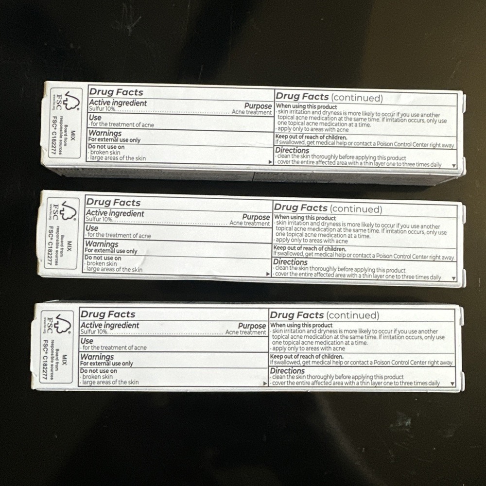 LOT OF 3! Thayers Rapid Acne Treatment 10% Sulfur Acne Prone Skin Exp 1/2027 - Picture 3 of 5